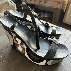 COACH Annette Platform Wedge Sandal